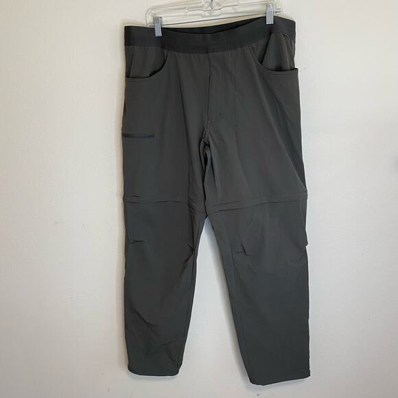 REI Co-op Men's Pants Sahara Guide Convertible Pants Zip Off Green Hiking 2XL - Picture 1 of 11
